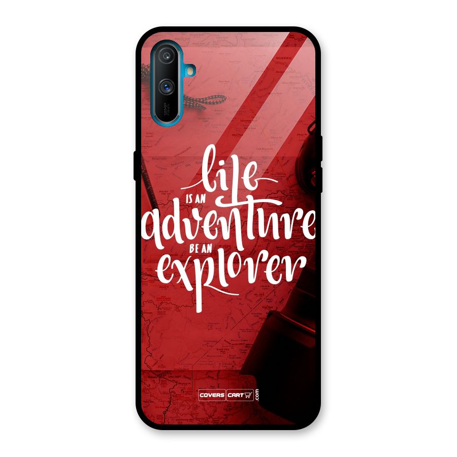 Life Adventure Explorer Glass Back Case for Realme C3
