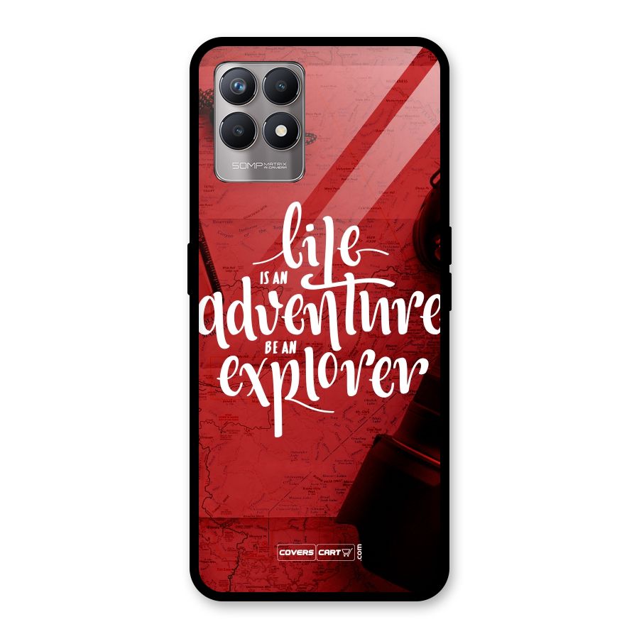 Life Adventure Explorer Glass Back Case for Realme Narzo 50