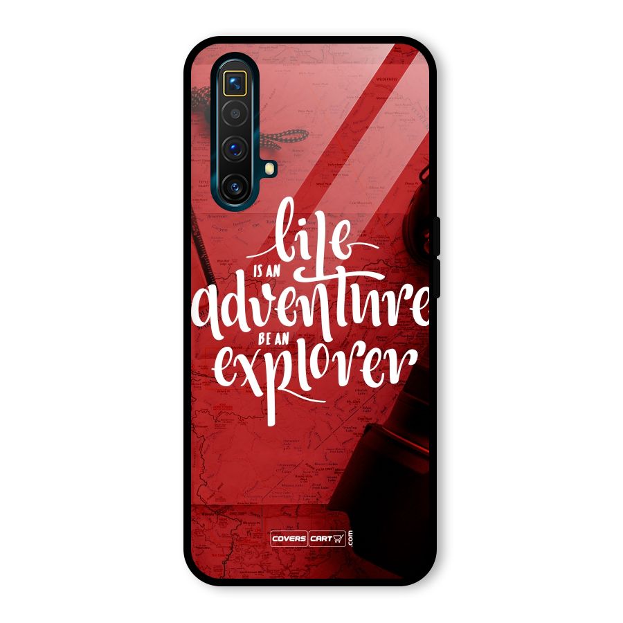 Life Adventure Explorer Glass Back Case for Realme X3