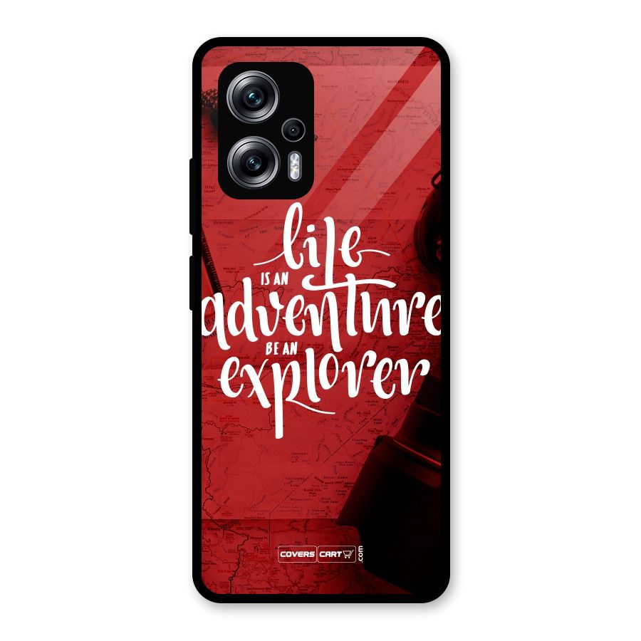 Life Adventure Explorer Glass Back Case for Redmi K50i