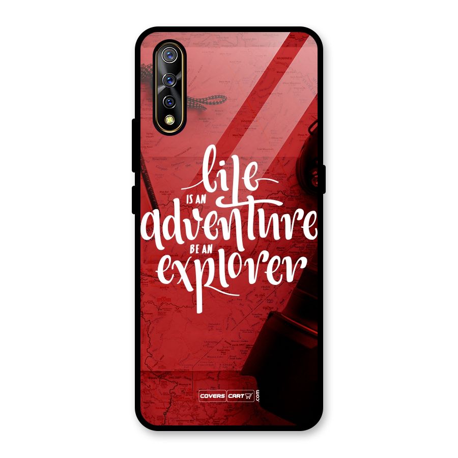 Life Adventure Explorer Glass Back Case for Vivo S1