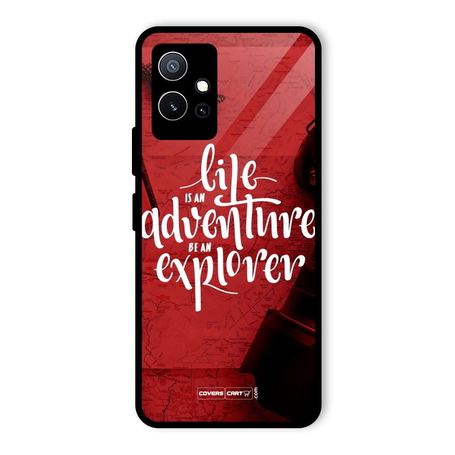 Life Adventure Explorer Glass Back Case for Vivo T1 5G