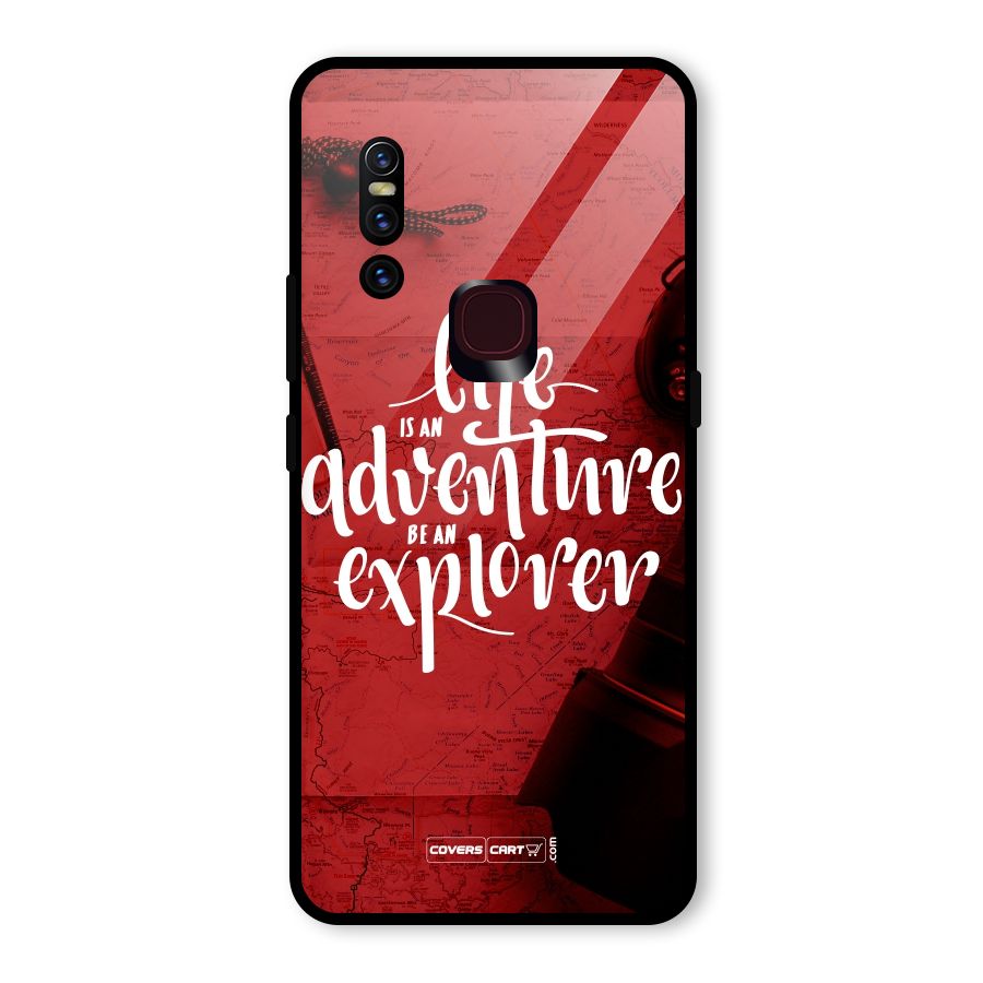 Life Adventure Explorer Glass Back Case for Vivo V15
