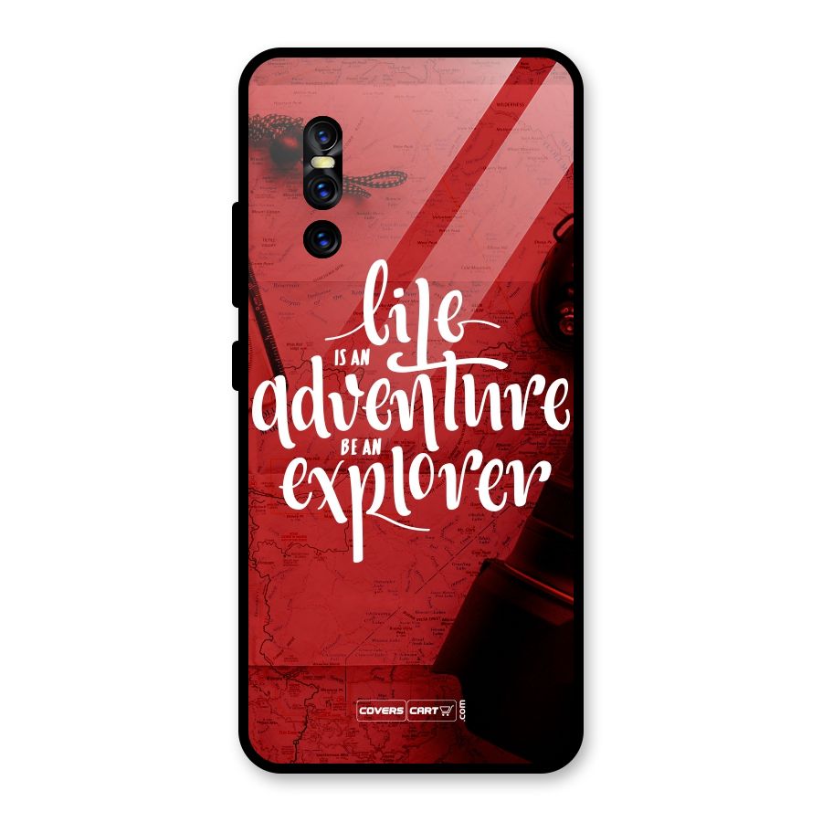 Life Adventure Explorer Glass Back Case for Vivo V15 Pro