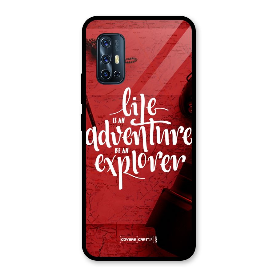 Life Adventure Explorer Glass Back Case for Vivo V17