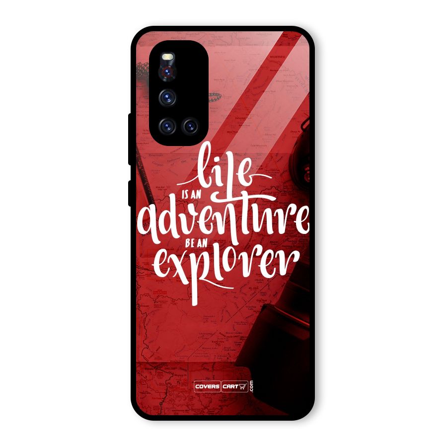 Life Adventure Explorer Glass Back Case for Vivo V19