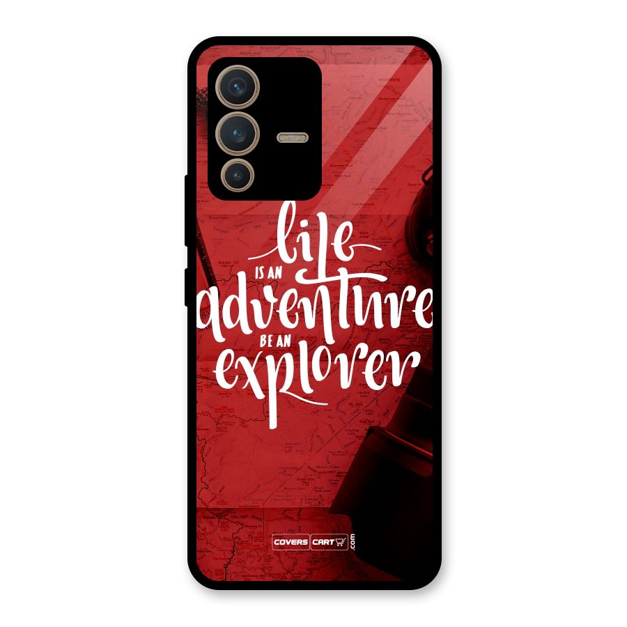 Life Adventure Explorer Glass Back Case for Vivo V23 5G
