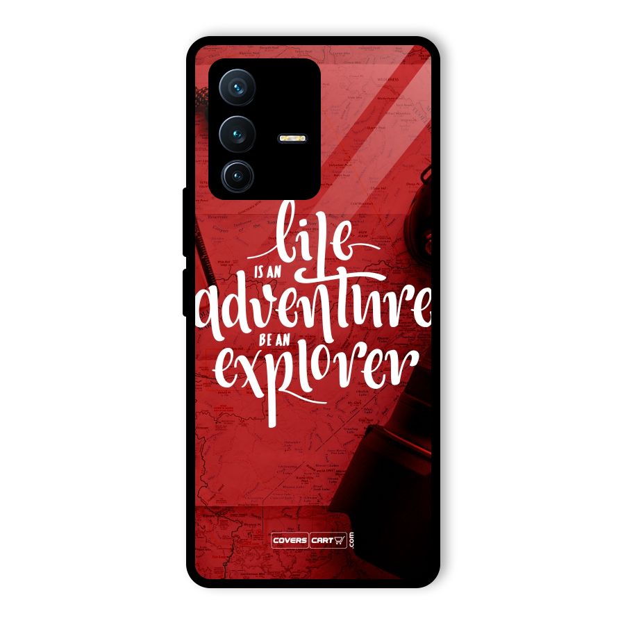 Life Adventure Explorer Glass Back Case for Vivo V23 Pro