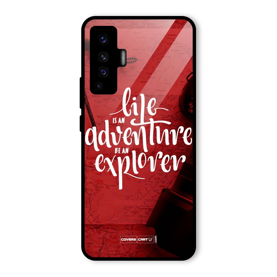 Life Adventure Explorer Glass Back Case for Vivo X50