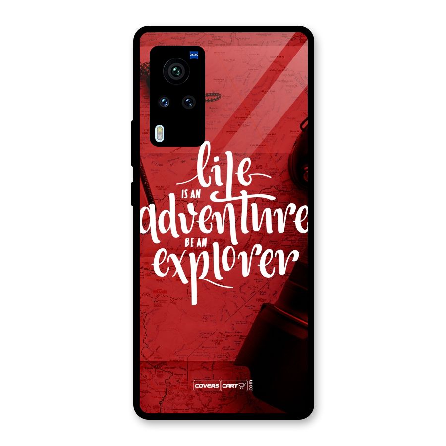 Life Adventure Explorer Glass Back Case for Vivo X60 Pro