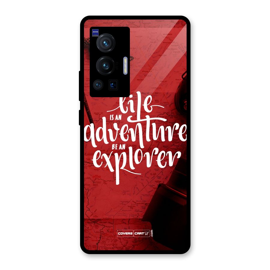 Life Adventure Explorer Glass Back Case for Vivo X70 Pro