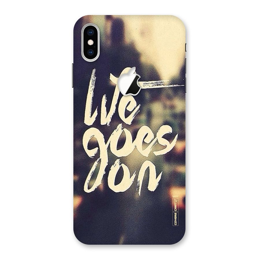 Life Goes On Back Case for iPhone XS Max Apple Cut