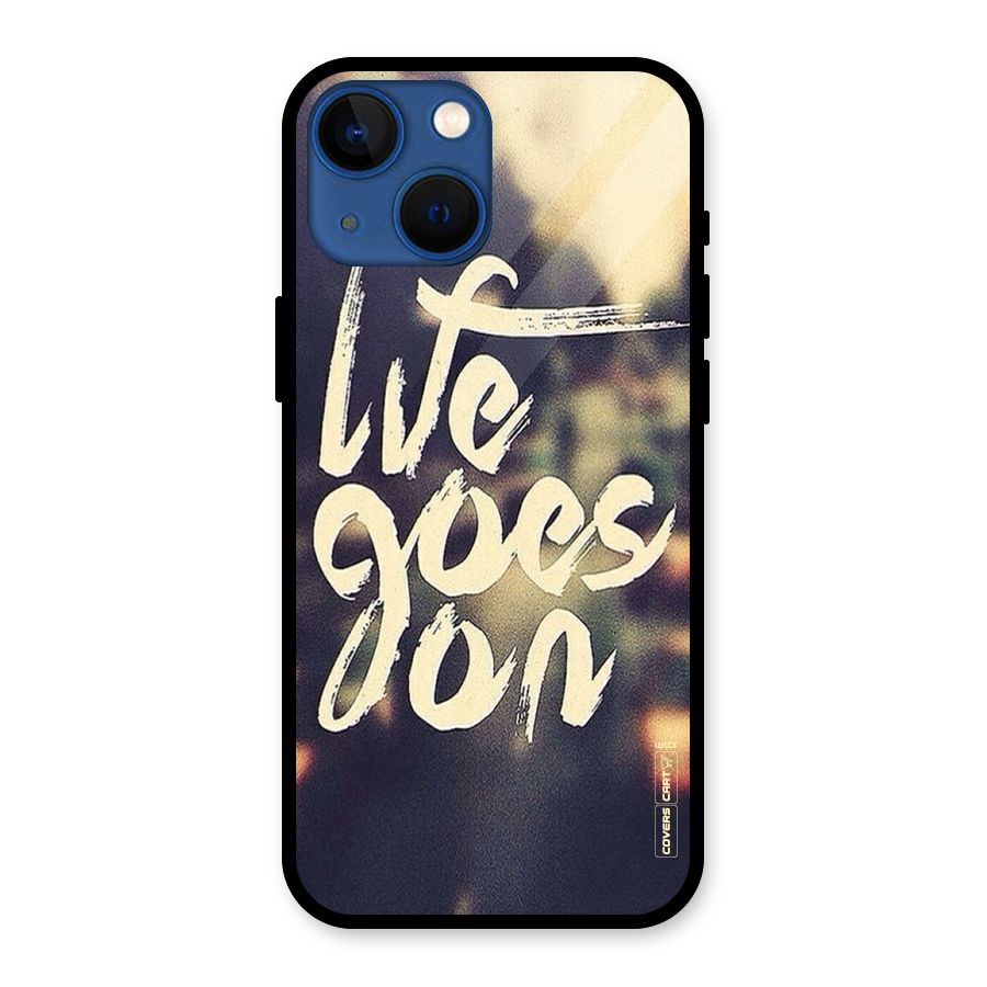 Life Goes On Glass Back Case for iPhone 13 Mini