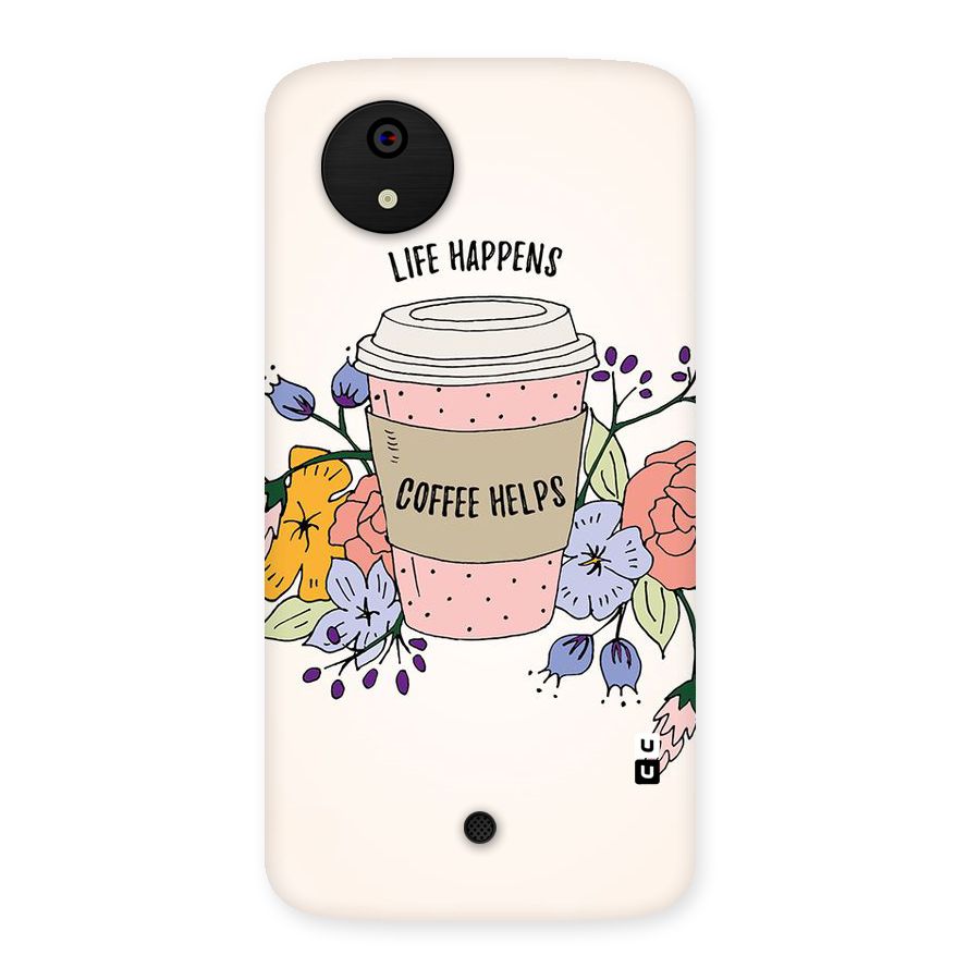 Life Happens Back Case for Micromax Canvas A1