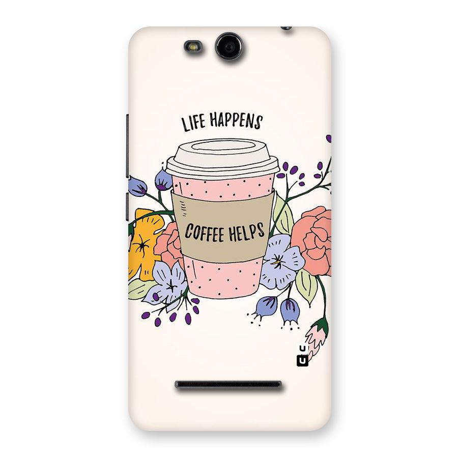 Life Happens Back Case for Micromax Canvas Juice 3 Q392