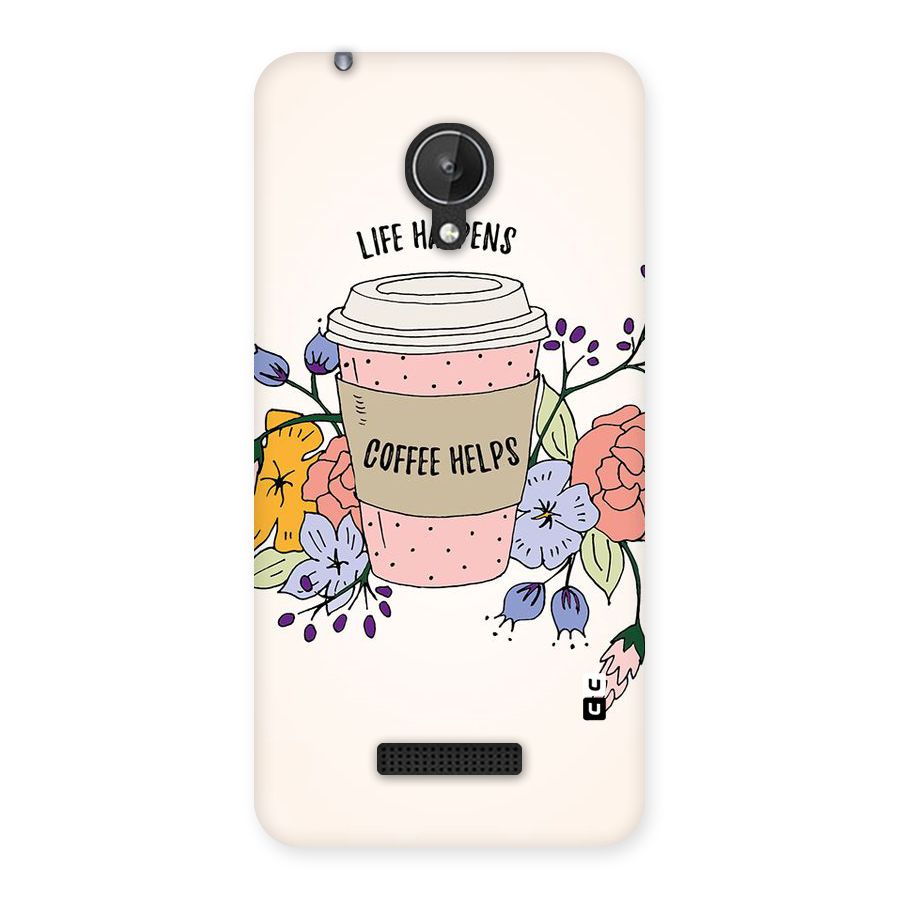 Life Happens Back Case for Micromax Canvas Spark Q380