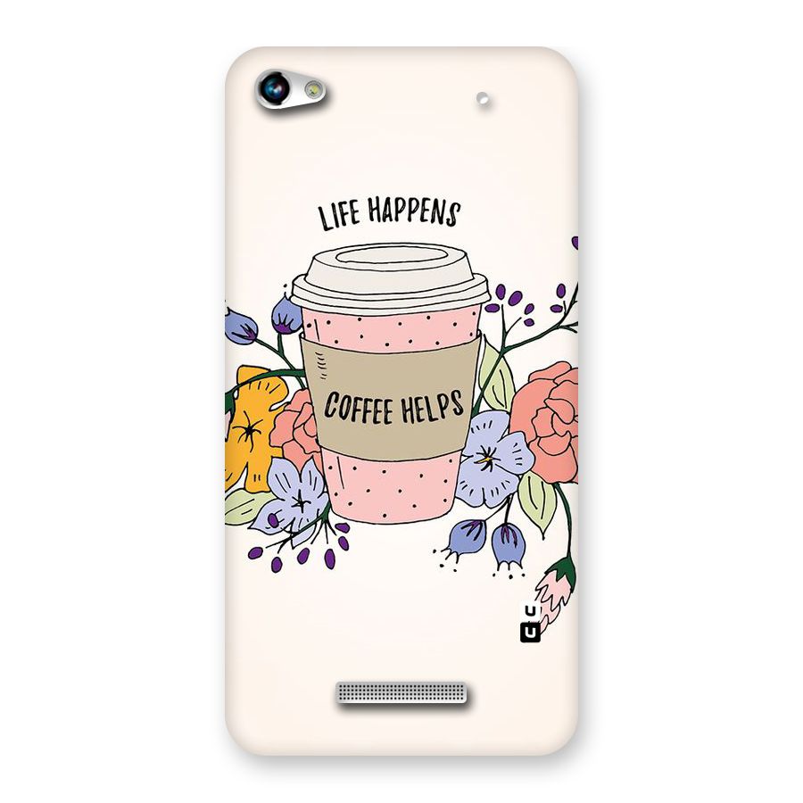 Life Happens Back Case for Micromax Hue 2