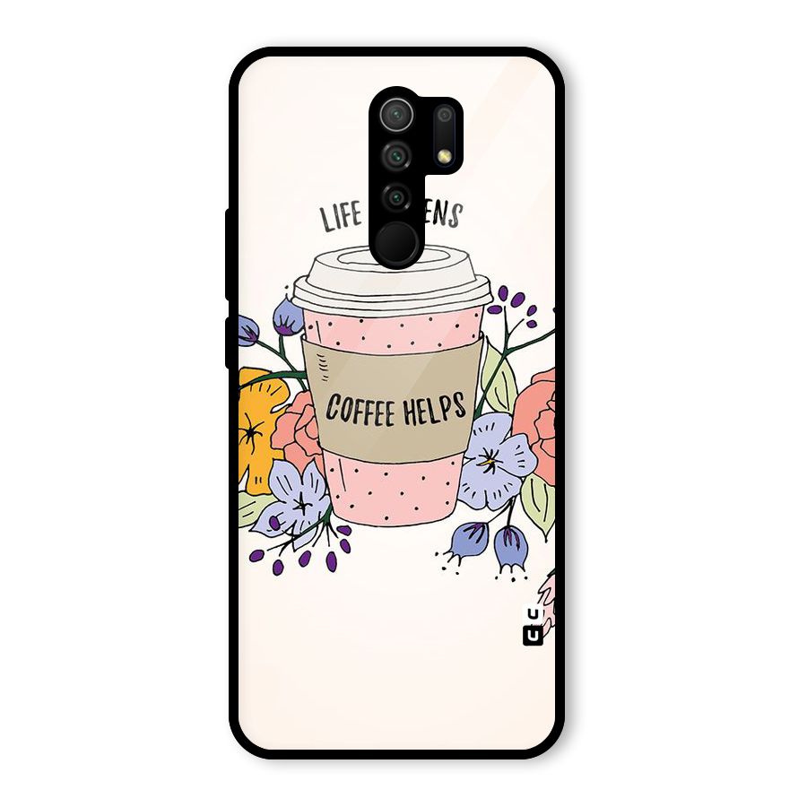 Life Happens Glass Back Case for Poco M2