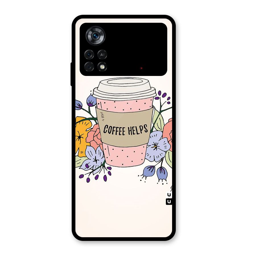 Life Happens Glass Back Case for Poco X4 Pro 5G