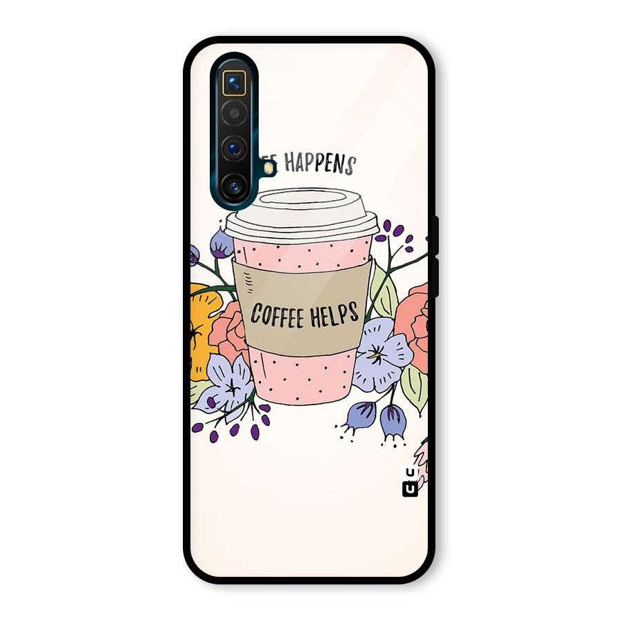 Life Happens Glass Back Case for Realme X3 SuperZoom