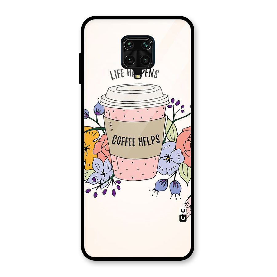 Life Happens Glass Back Case for Redmi Note 10 Lite