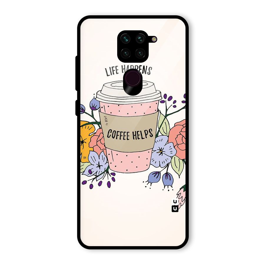 Life Happens Glass Back Case for Redmi Note 9