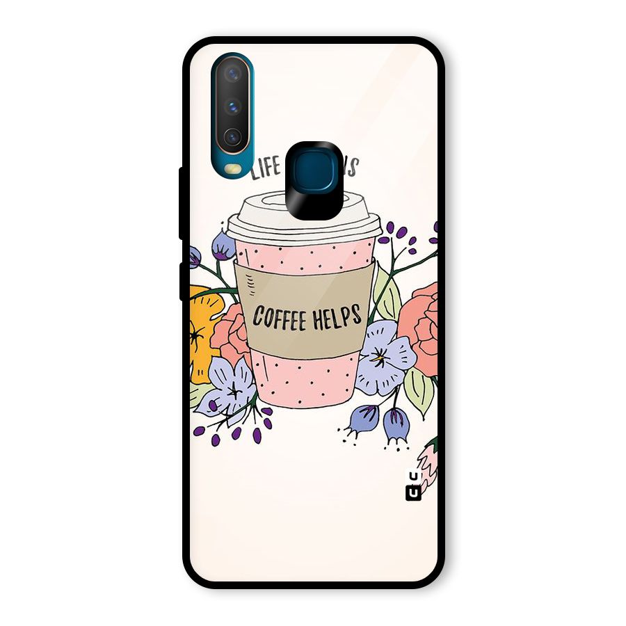Life Happens Glass Back Case for Vivo U10