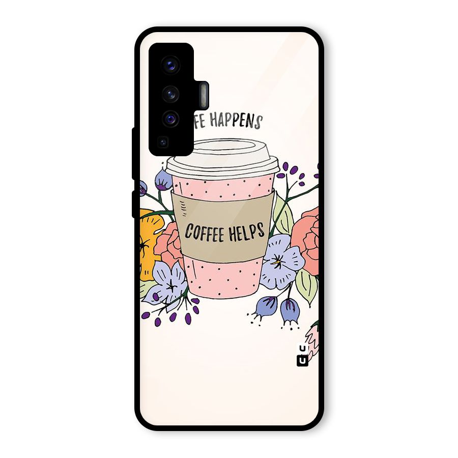 Life Happens Glass Back Case for Vivo X50