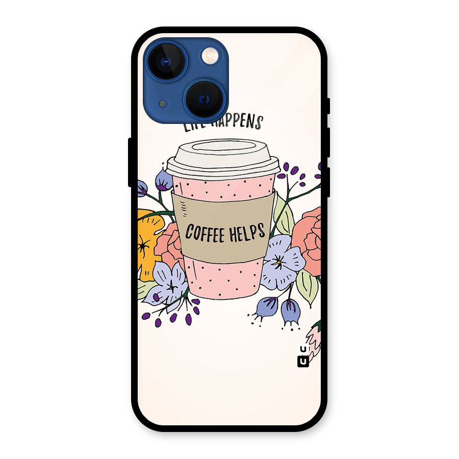 Life Happens Glass Back Case for iPhone 13 Mini