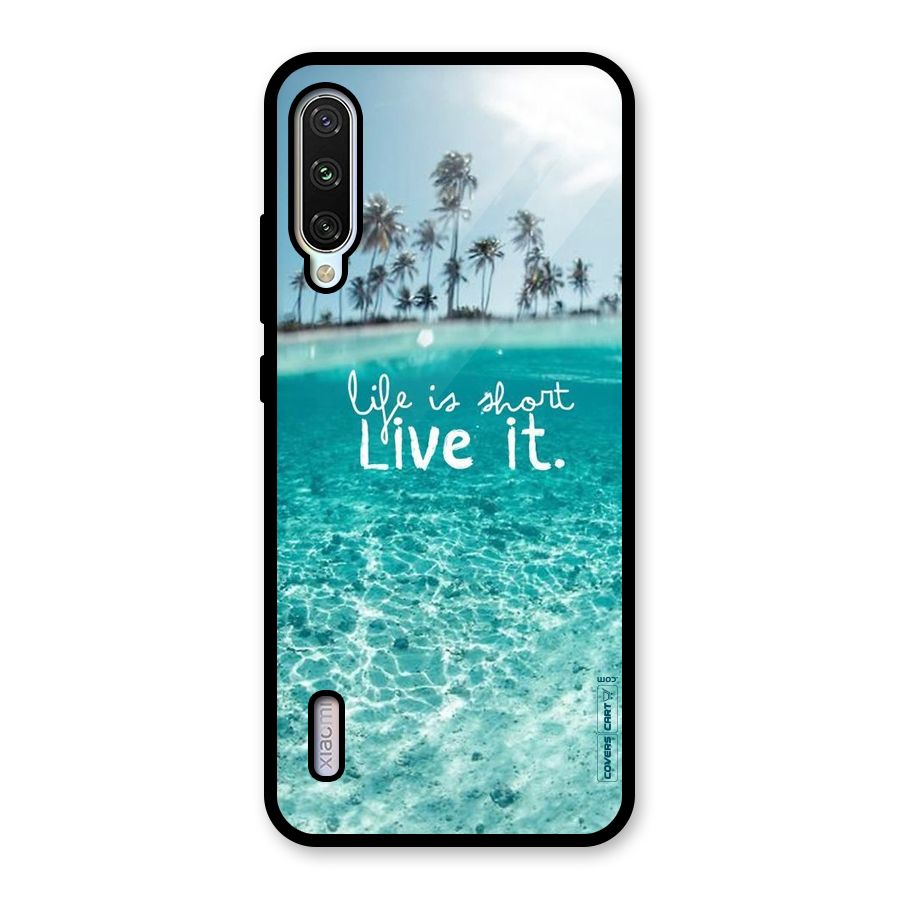 Life Is Short Glass Back Case for Mi A3