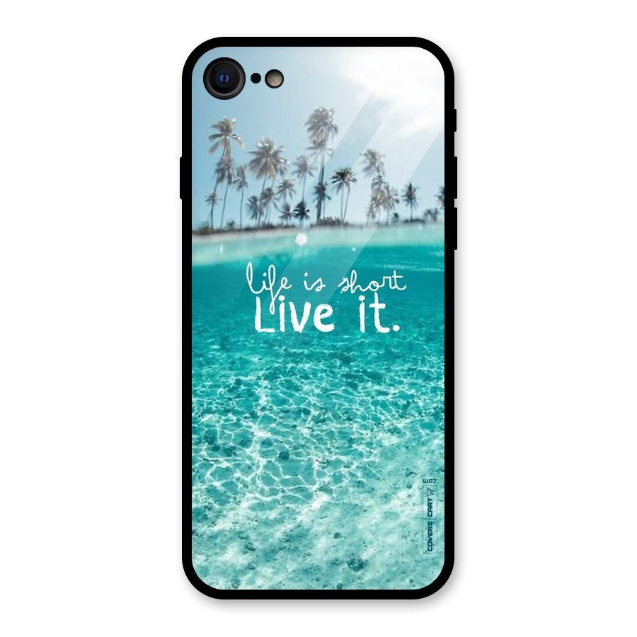 Life Is Short Glass Back Case for iPhone SE 2022