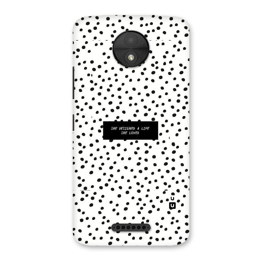 Life Loved Back Case for Moto C