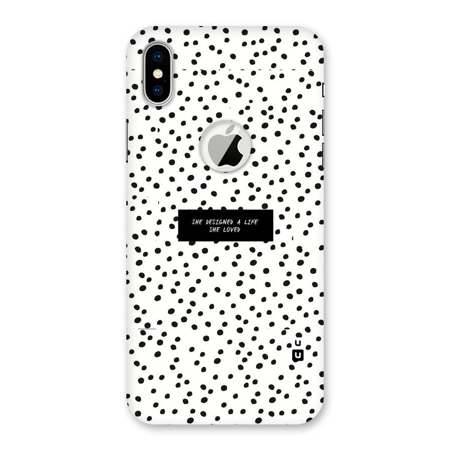 Life Loved Back Case for iPhone XS Logo Cut