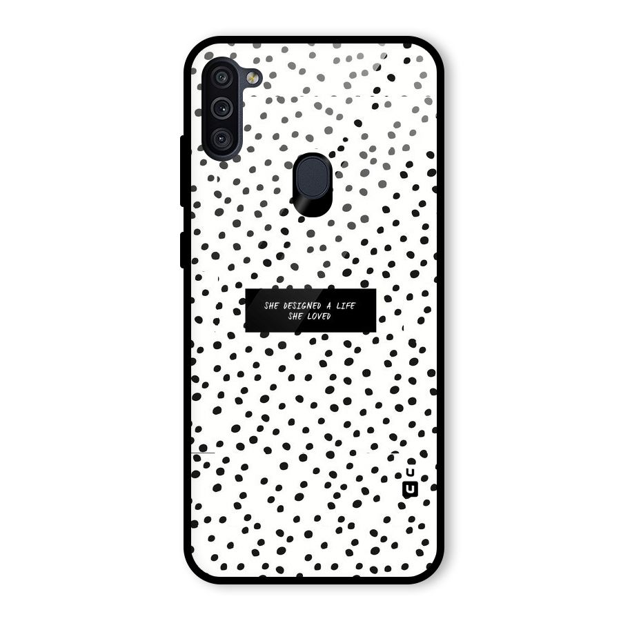 Life Loved Glass Back Case for Galaxy M11