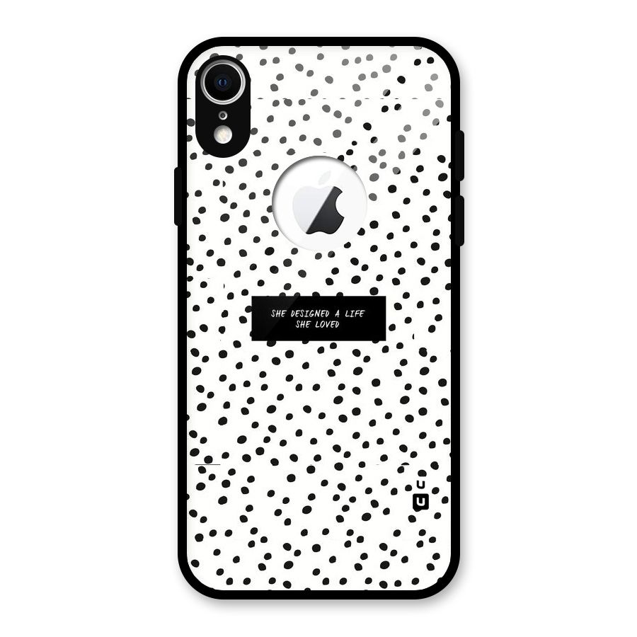 Life Loved Glass Back Case for iPhone XR Logo Cut
