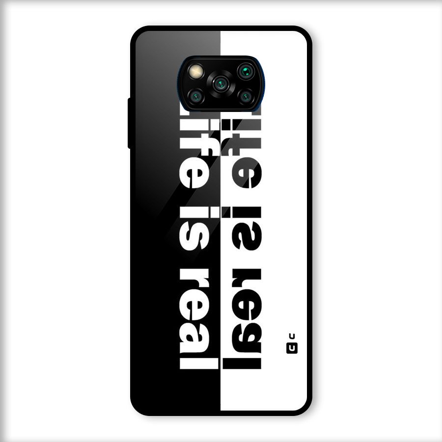 Life Reality Glass Back Case for Poco X3