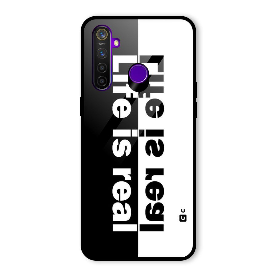 Life Reality Glass Back Case for Realme 5 Pro