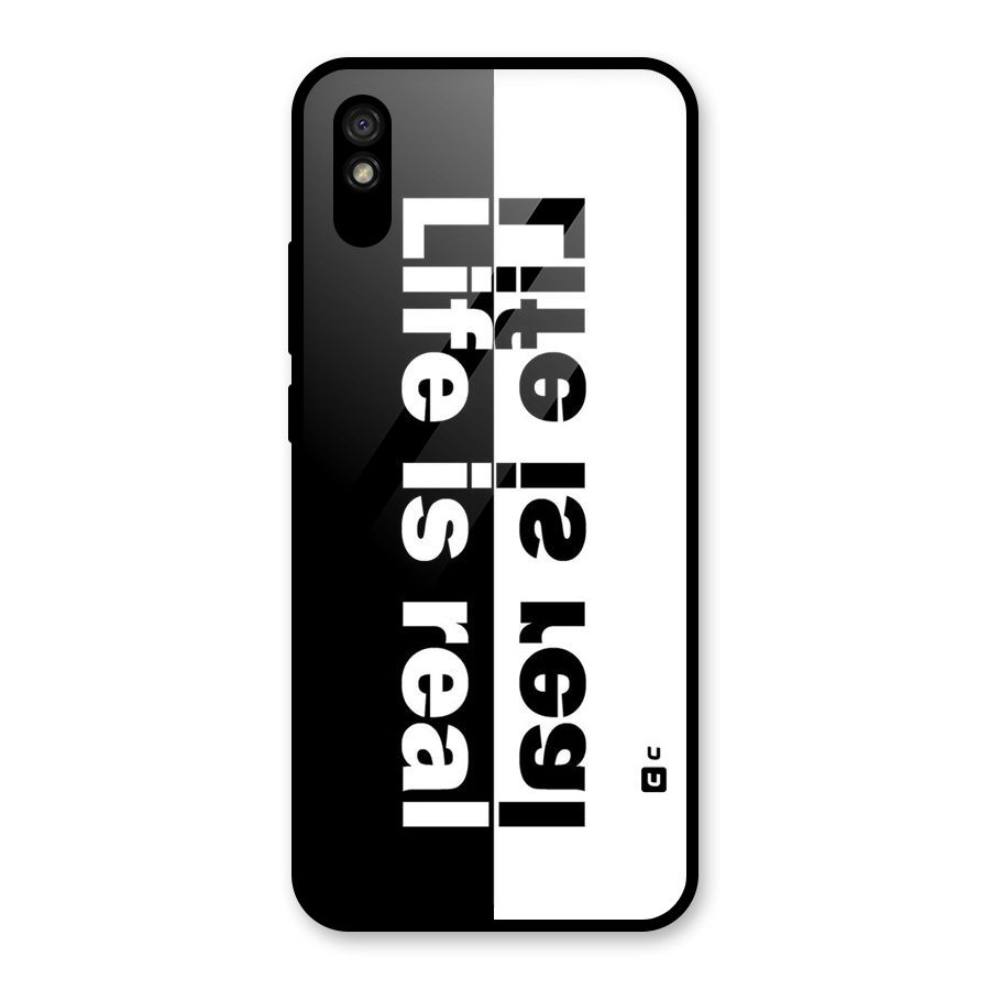Life Reality Glass Back Case for Redmi 9A