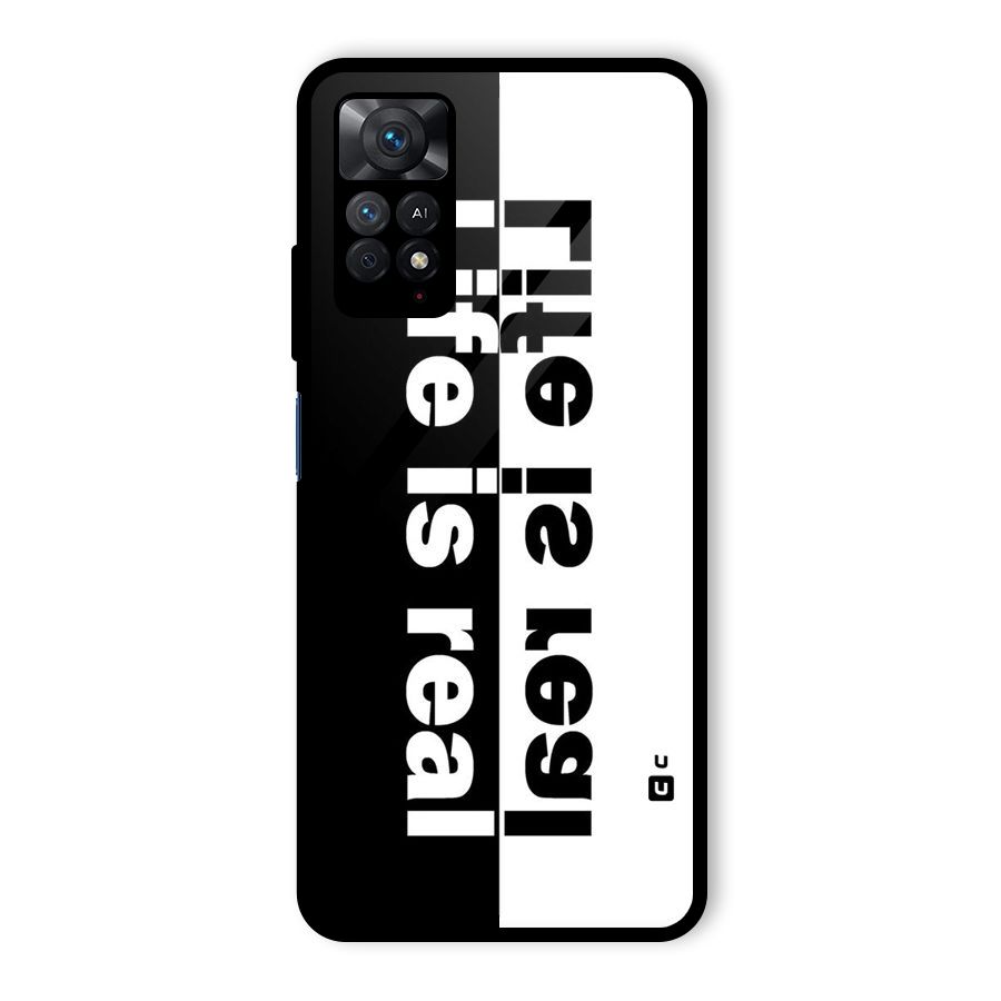 Life Reality Glass Back Case for Redmi Note 11 Pro