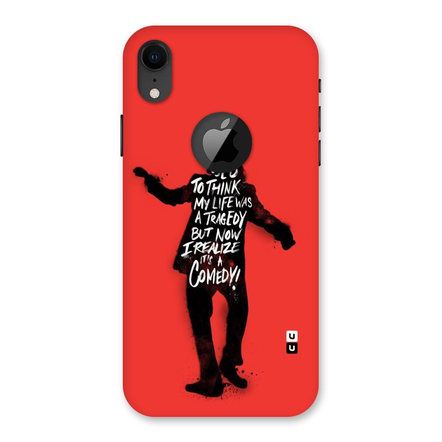 Life Tragedy Comedy Back Case for iPhone XR Logo Cut