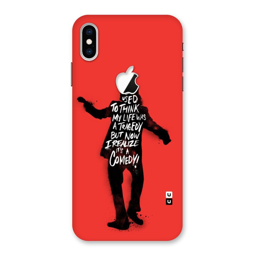 Life Tragedy Comedy Back Case for iPhone XS Max Apple Cut
