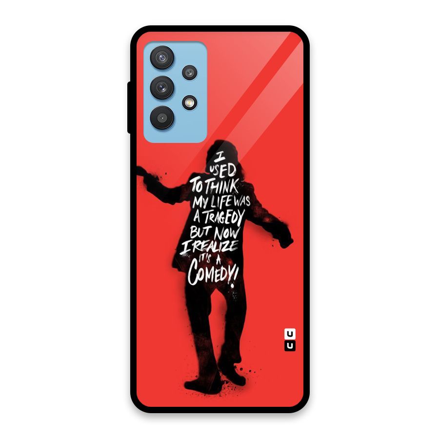 Life Tragedy Comedy Glass Back Case for Galaxy M32 5G