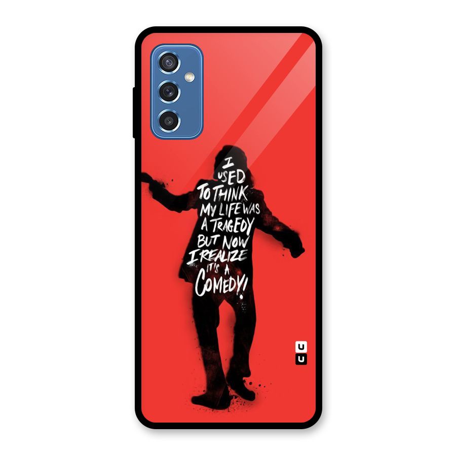 Life Tragedy Comedy Glass Back Case for Galaxy M52 5G