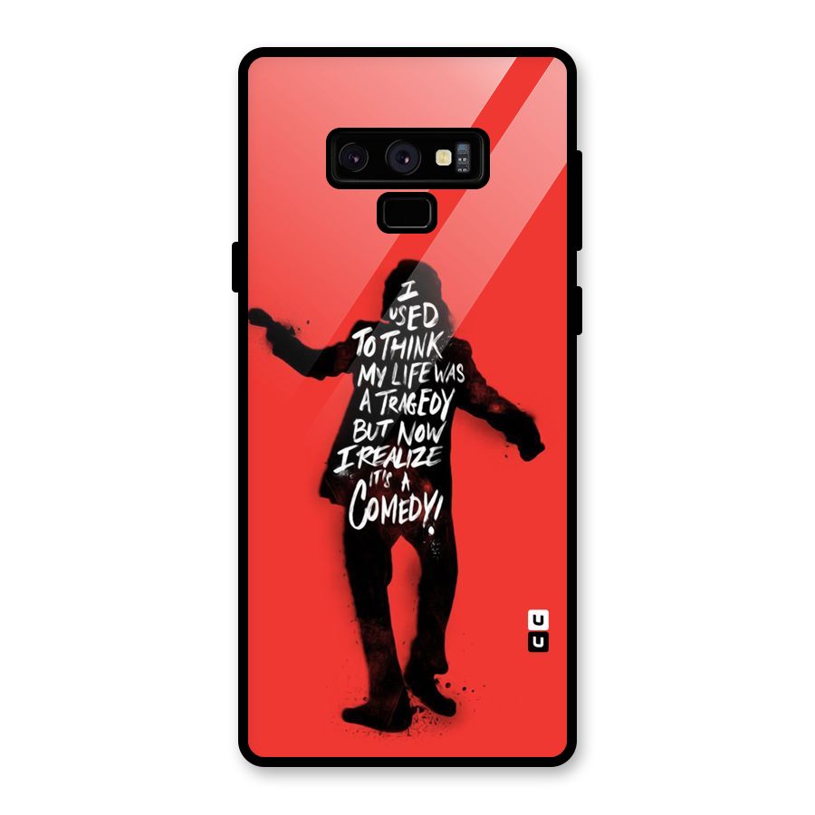 Life Tragedy Comedy Glass Back Case for Galaxy Note 9
