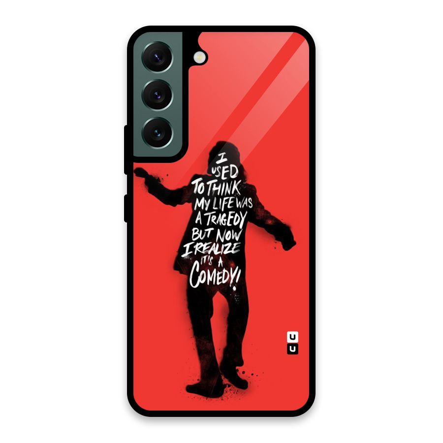 Life Tragedy Comedy Glass Back Case for Galaxy S22 5G