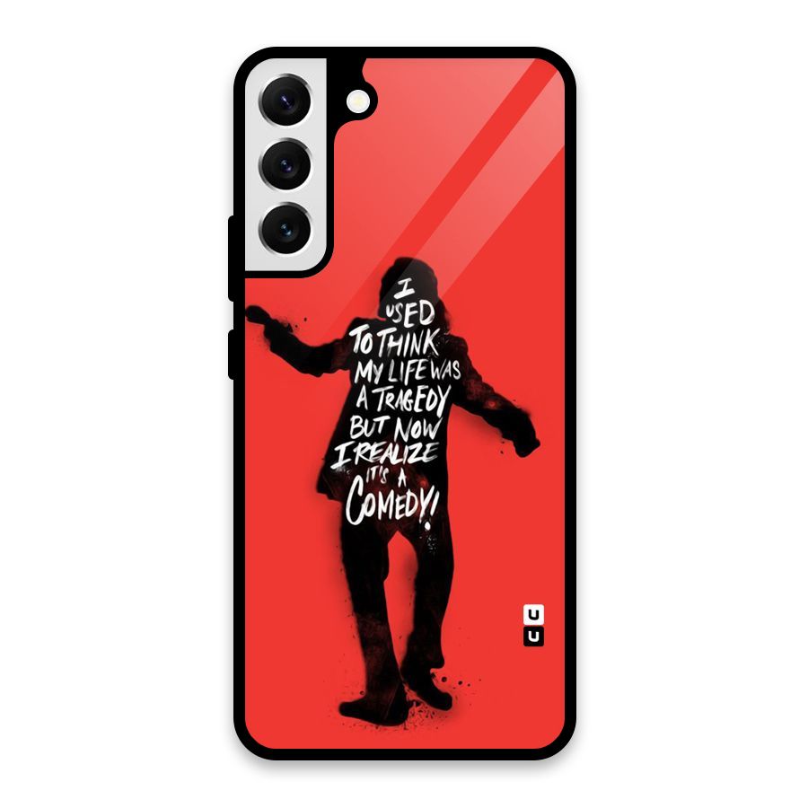 Life Tragedy Comedy Glass Back Case for Galaxy S22 Plus 5G