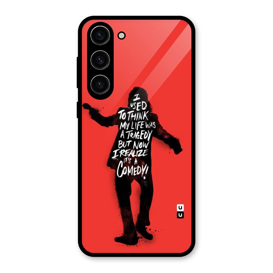 Life Tragedy Comedy Glass Back Case for Galaxy S23 Plus