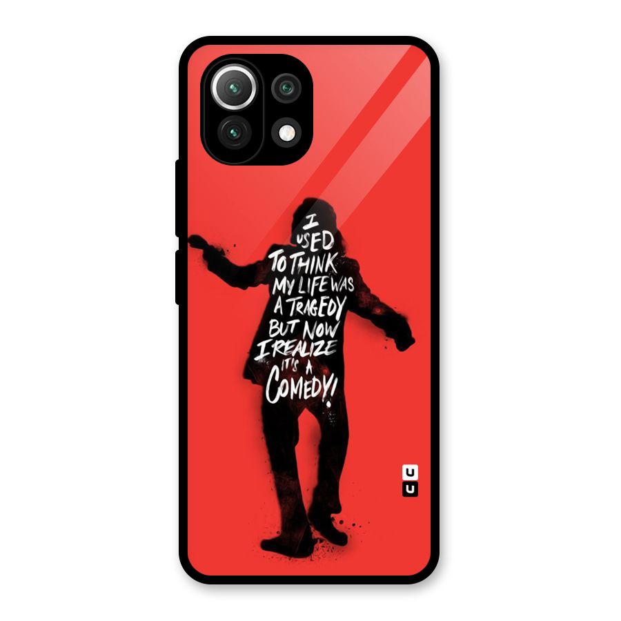 Life Tragedy Comedy Glass Back Case for Mi 11 Lite NE 5G