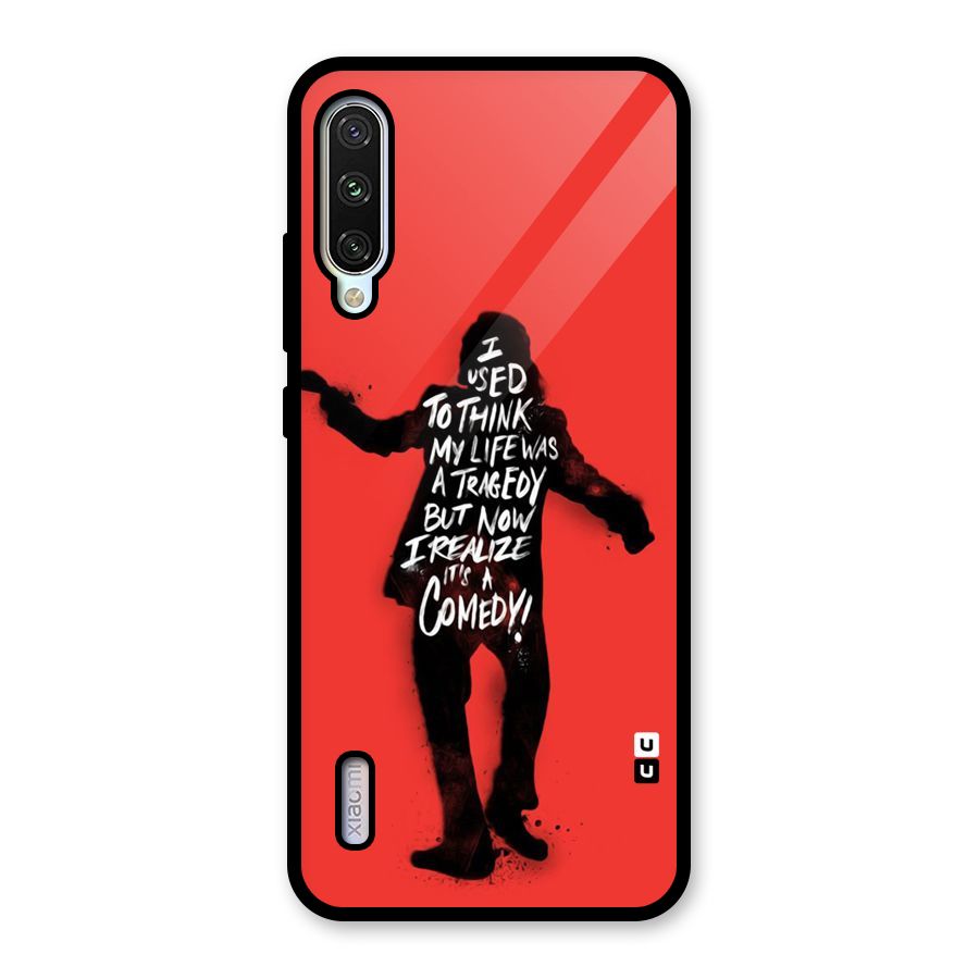 Life Tragedy Comedy Glass Back Case for Mi A3