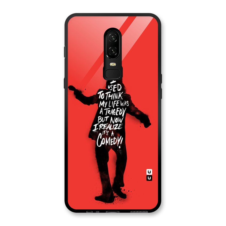 Life Tragedy Comedy Glass Back Case for OnePlus 6